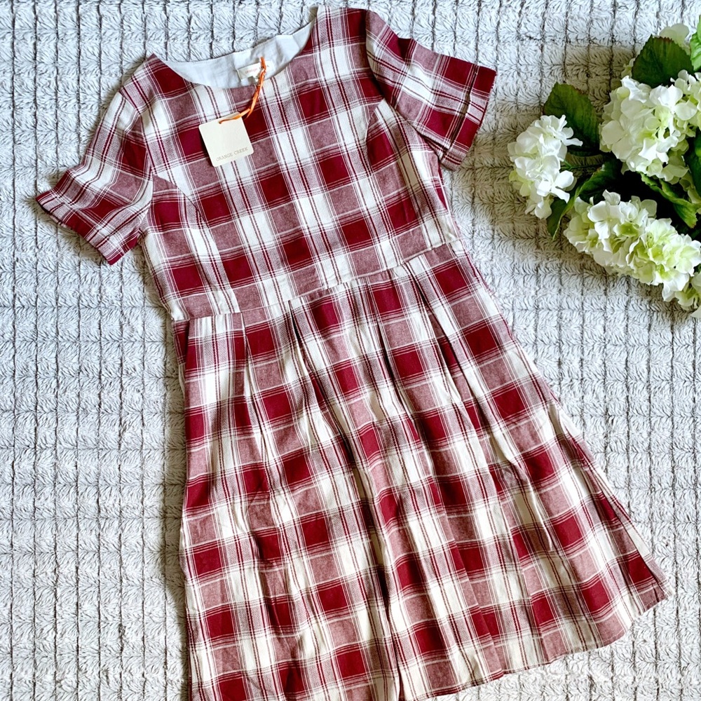Orange Creek Red Plaid Dress
